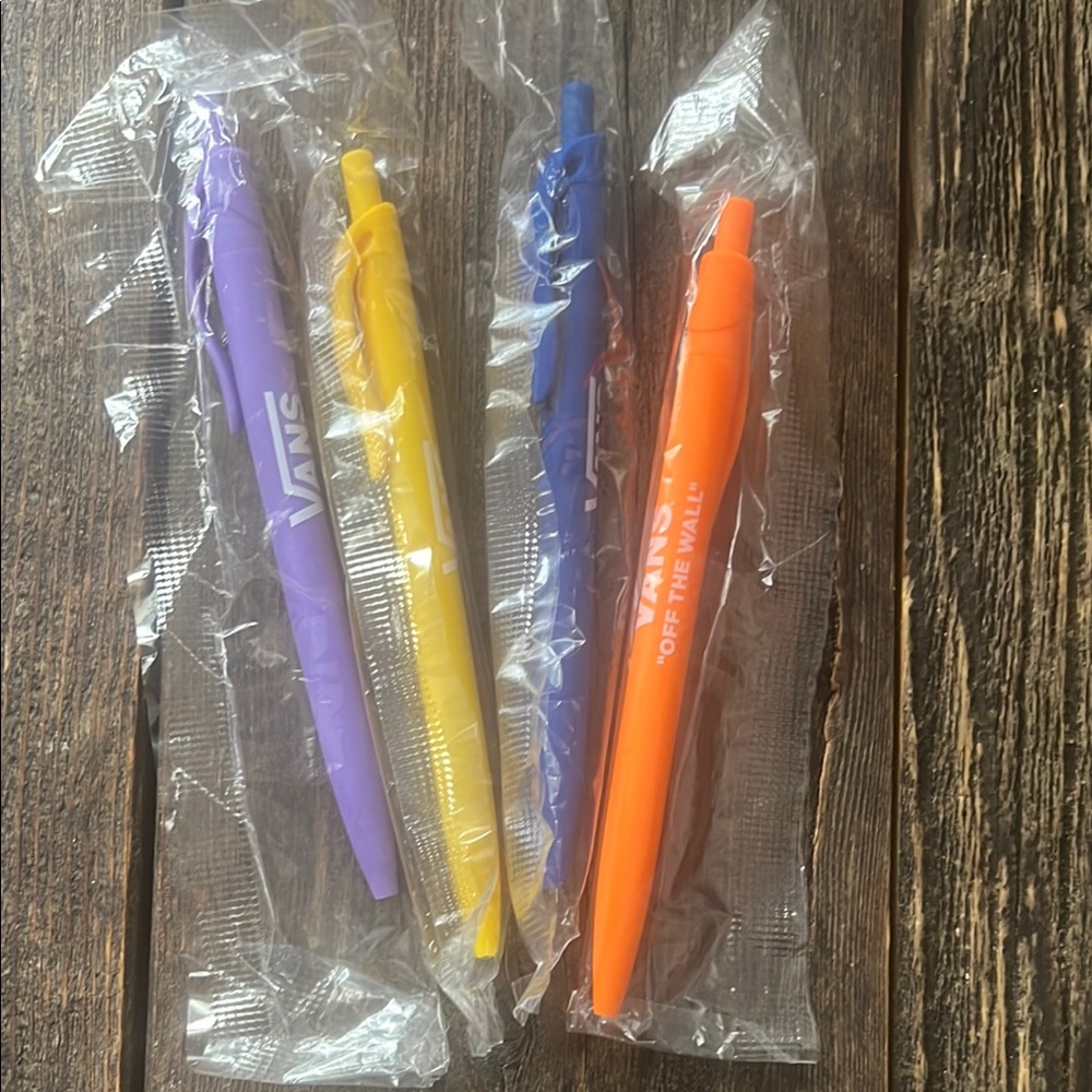 Vans Colorful Pen Set - Purple, Yellow, Blue, Orange
